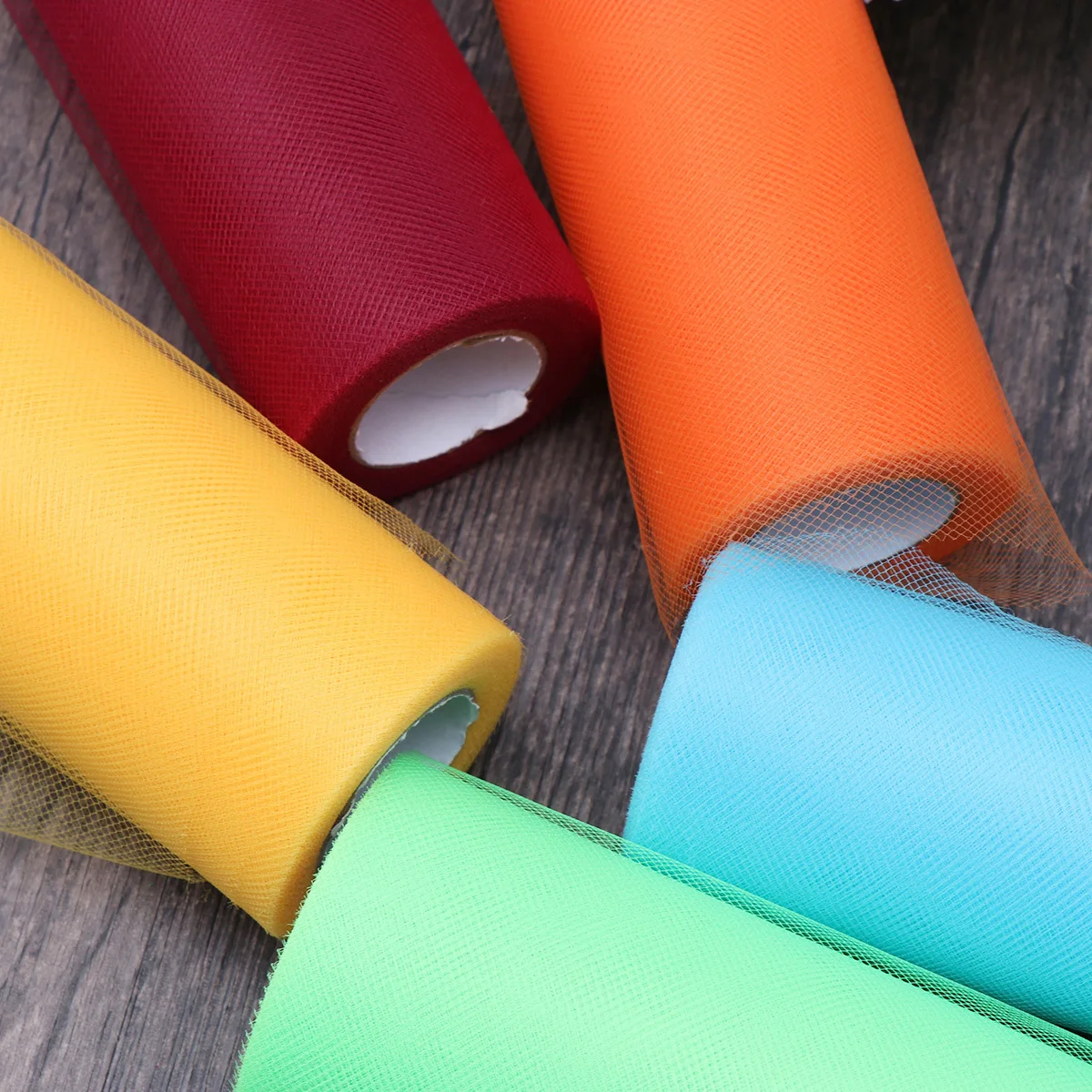 

5pcs Tulle Roll 10M Golden Orange Blue Green Wine Red Mesh Ribbon For Diy Wedding Party Decoration Gauze Spool Craft Fabric Poly