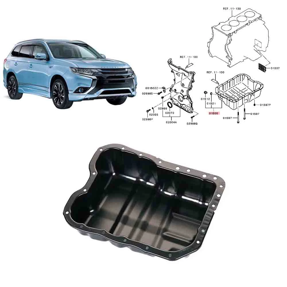 1 Piece Engine Oil Pan Assy for Lancer CY Engine Sump Tank for Outlander GF GG Oil Pan Assembly for ASX GA MN187236