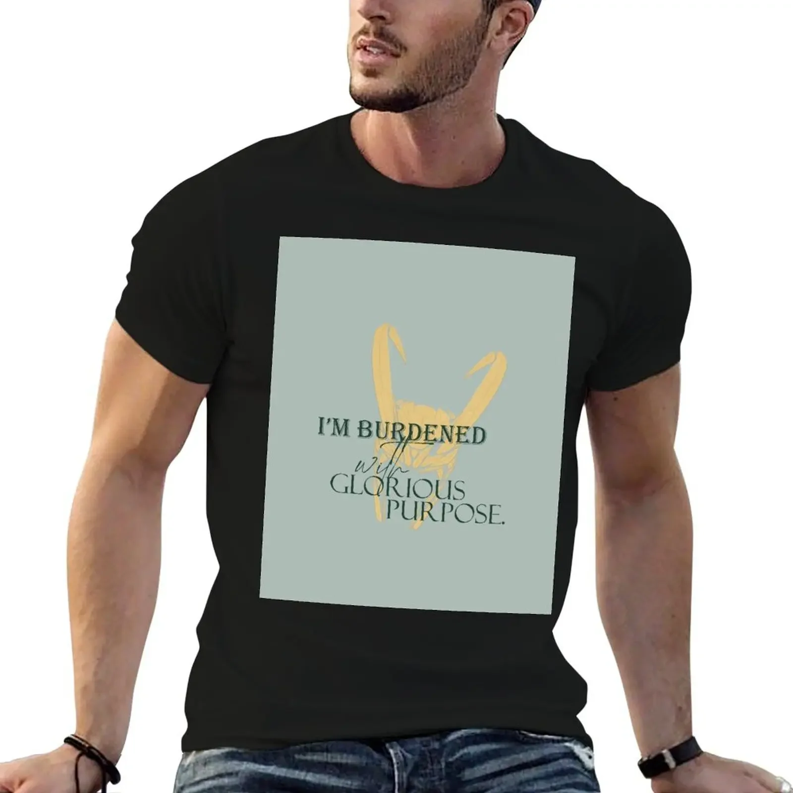 i’m burdened with glorious purpose T-Shirt anime stuff graphic t shirts fitted t shirts for men