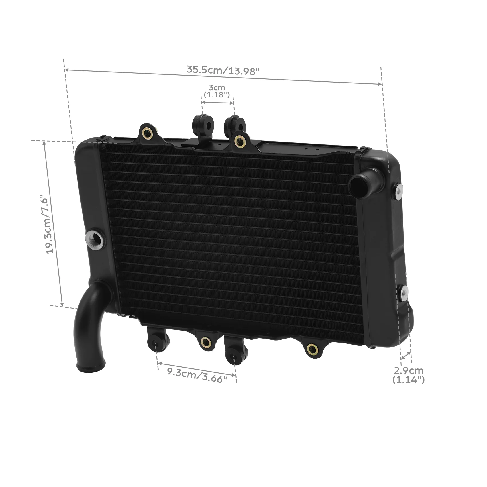 Sistema de refrigeración del radiador del motor de la motocicleta para Honda BROS 650, NTV650, BORS400, 1988-1990