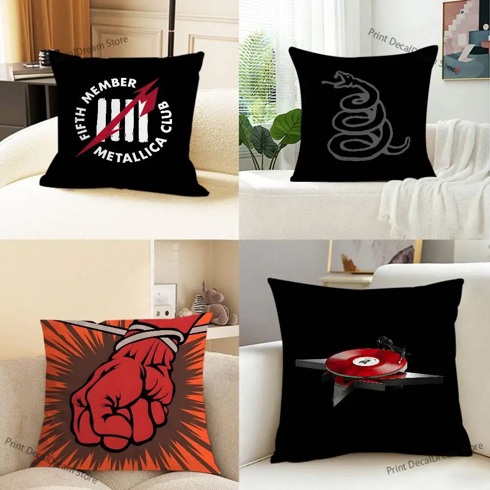 Band 72-Seasons-M-Metallicas Printed Pillow Cover Cushion Case Simple Sofa Pillow Case No Pillow Core