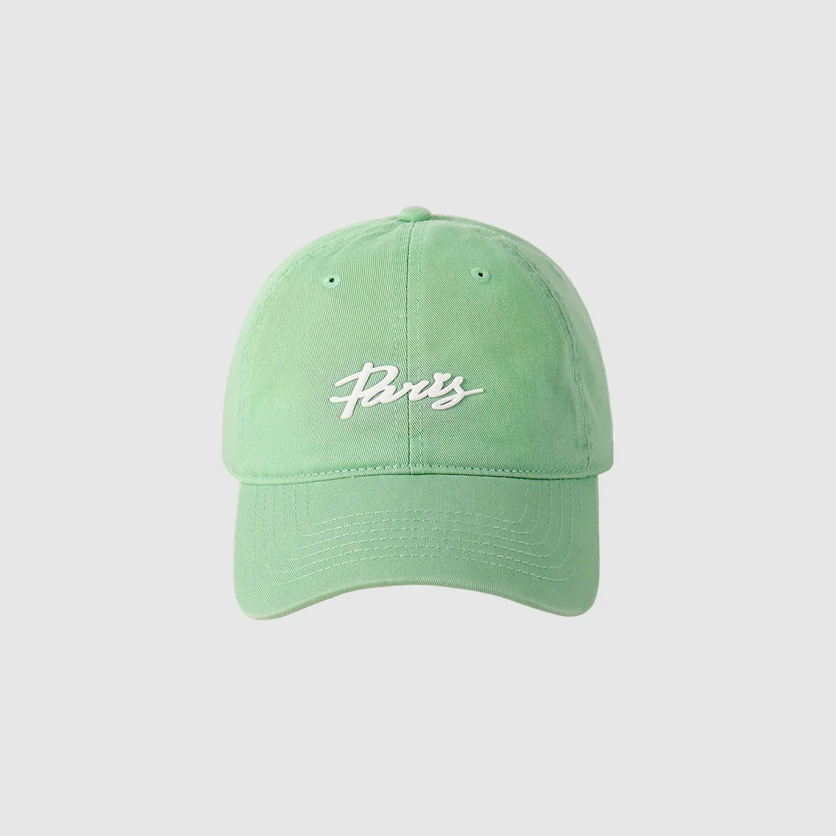 Fashion Trend Personalized Design Outdoor Sports Baseball Cap Solid Mint Green Hat Unisex Letter Embroidered Curved Brim Cap