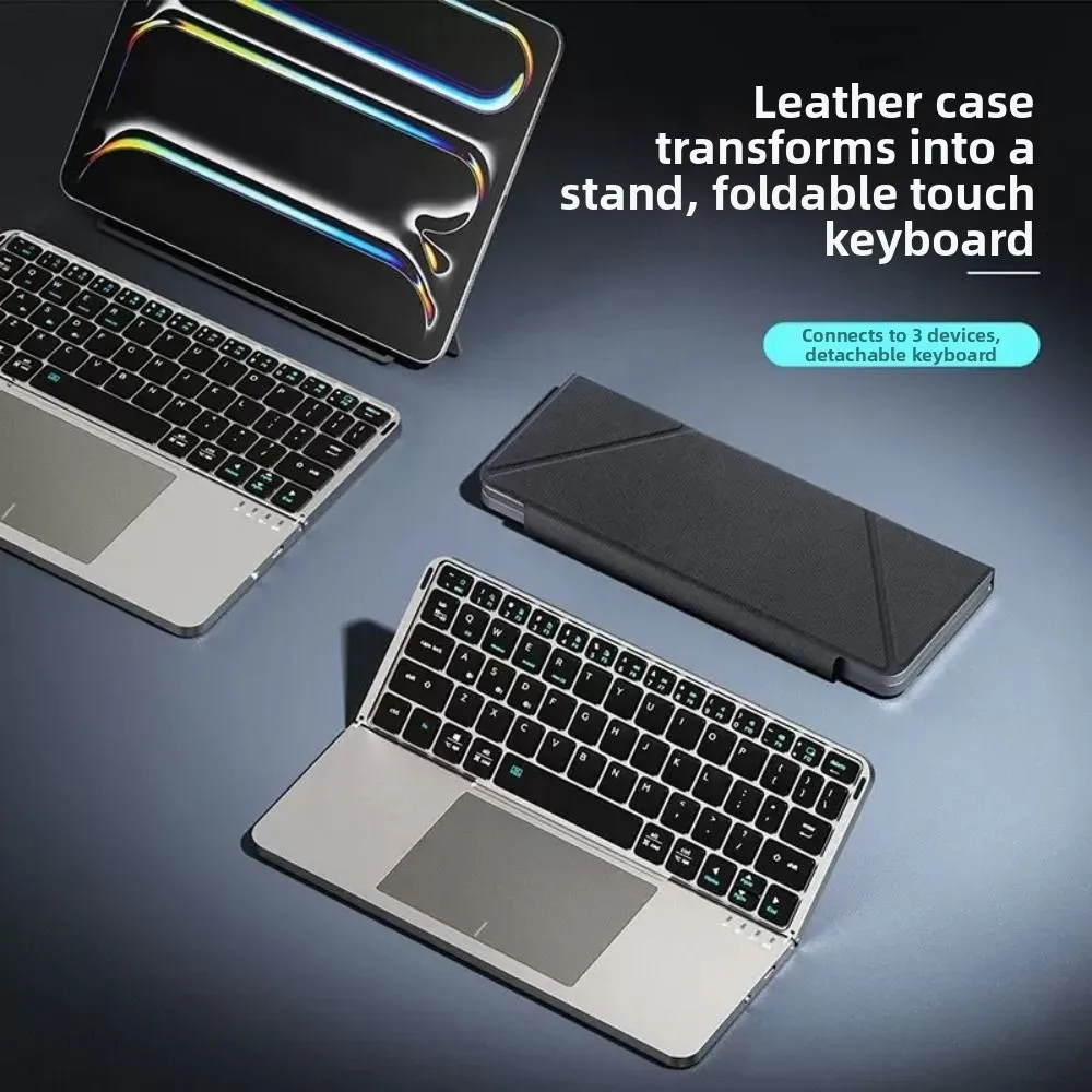 Bluetooth 5.3 Wireless Bluetooth Keyboard Portable Universal Rechargeable Keyboard Compact Multi-Function Foldable Keyboard