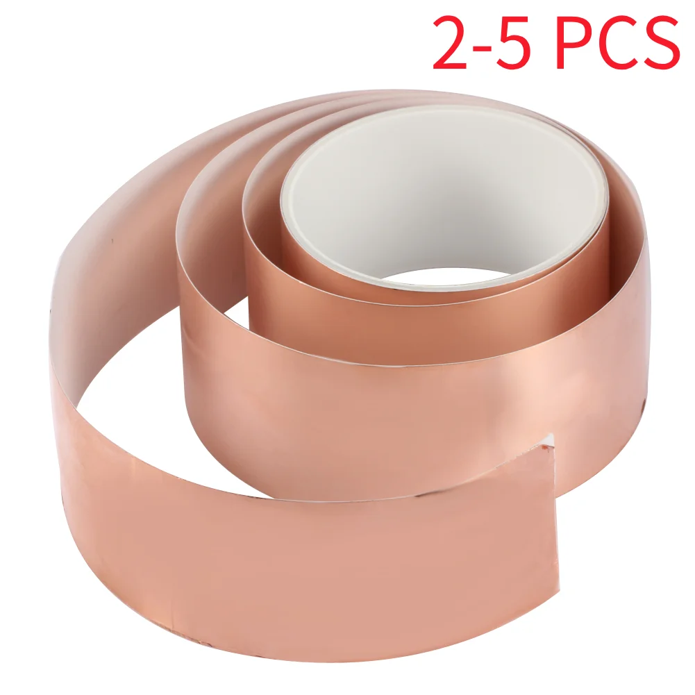 2-5PCS Guitar Copper Foil Tape EMI Shielding Barrier Conductive Eliminate Electromagnetic Interference for Electric Guitar