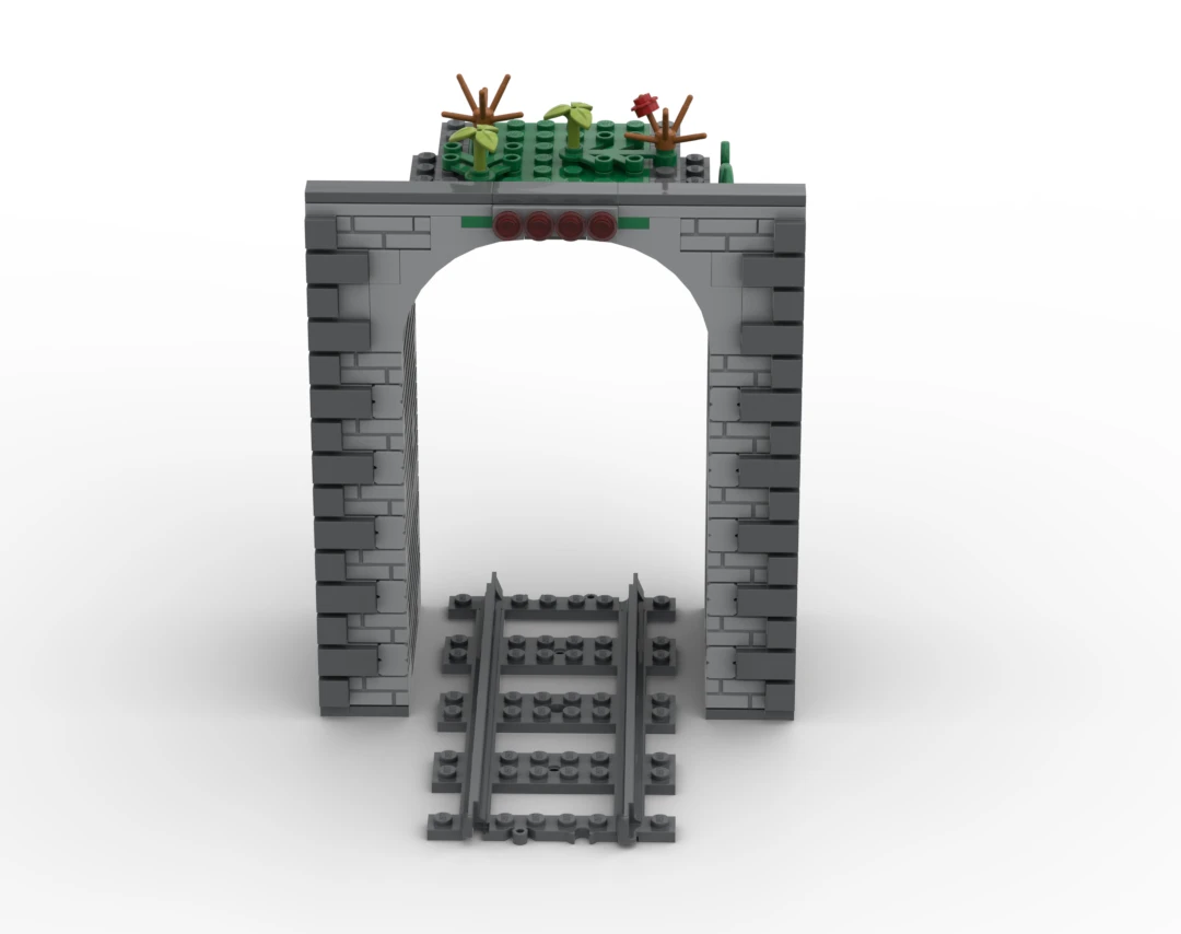 

Creative Building Blocks MOC City Train Tunnel Entrance and Exit Simulation Rockery Cave Education Bricks Children's Toy Gifts