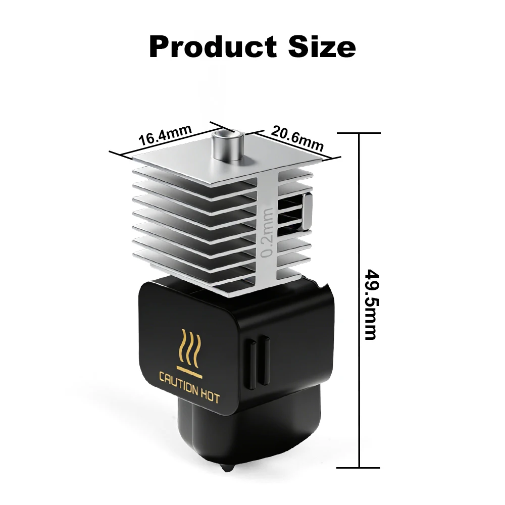 3D Printer Part Upgraded Hotend Kit For Bamb Lab A1/A1 Mini Fast Speed Hot End Assembly 0.2/0.4/0.6/0.8mm Hardened Steel Nozzle