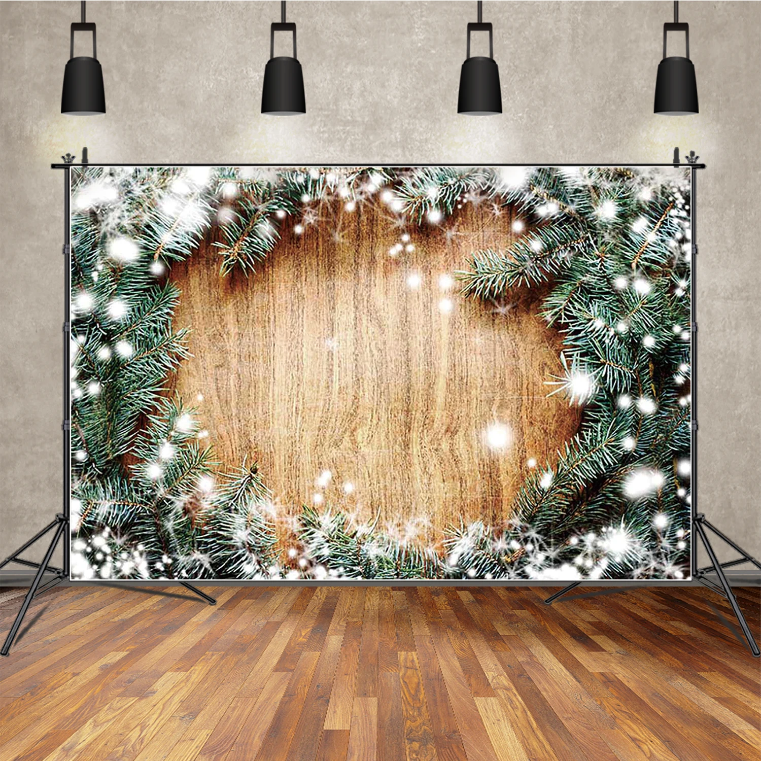 MOON.QG – arrière-plan joyeux noël, cadeaux alimentaires, arrière-plan de pin pour photographies, accessoires de photographie, Festival bébé Photozone