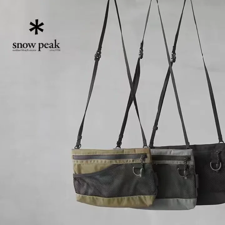 Snow Peak-Outdoor Mountain Sports Bag, Men's and Women's Camping Mountaineering Shoulder Bag, Messenger Bag, Japan Fashion