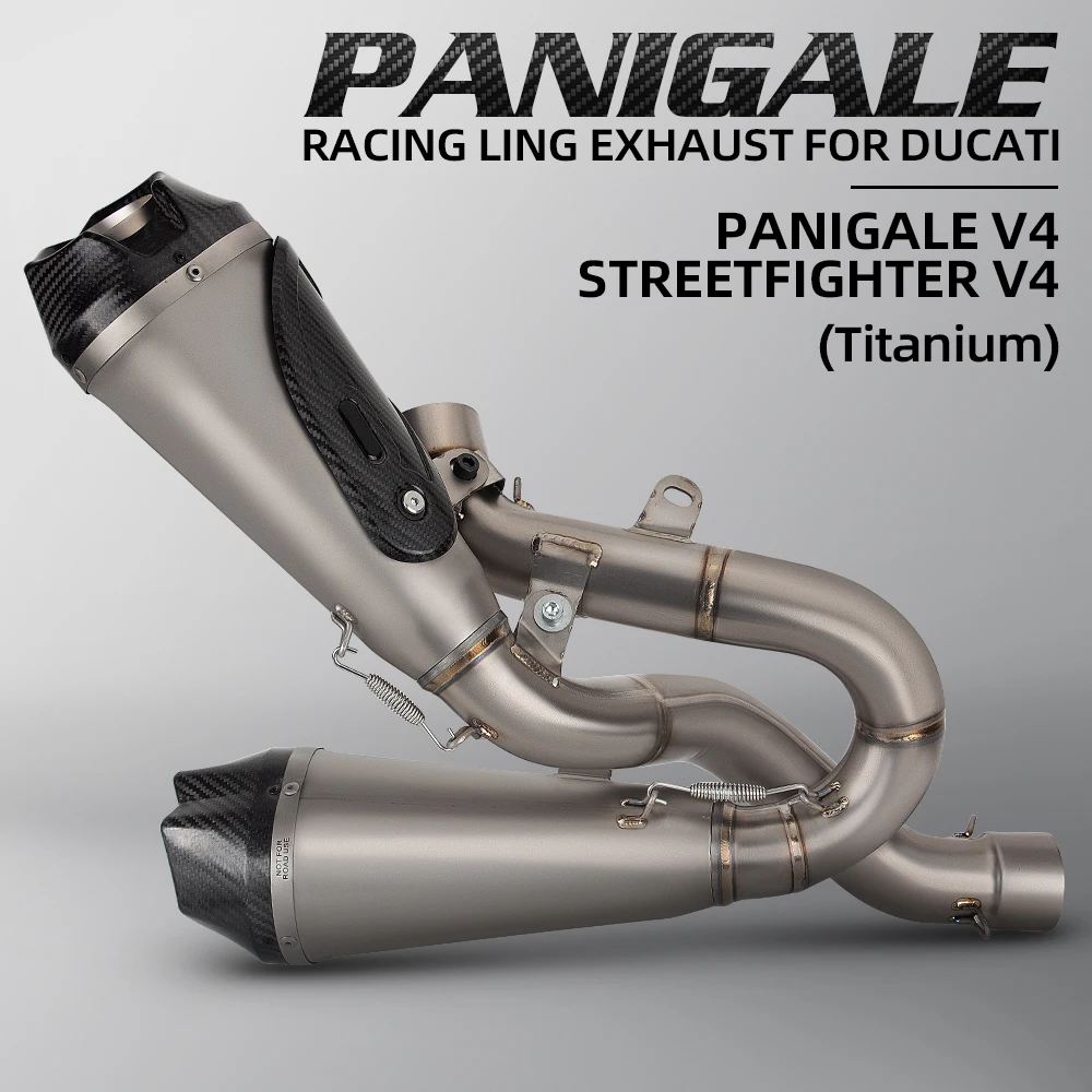 Arro titanium Streetfighter V4 exhaust line slip on for Ducati Panigale V4 Streetfighter V4 SP