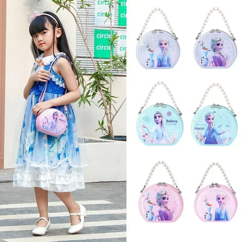 Disney Cartoon Frozen 2 Elsa Anna Princess Toy Shoulder Bag Girls Princess Sofia Baby Tote Bag Kids Fashion Casual Messenger Bag