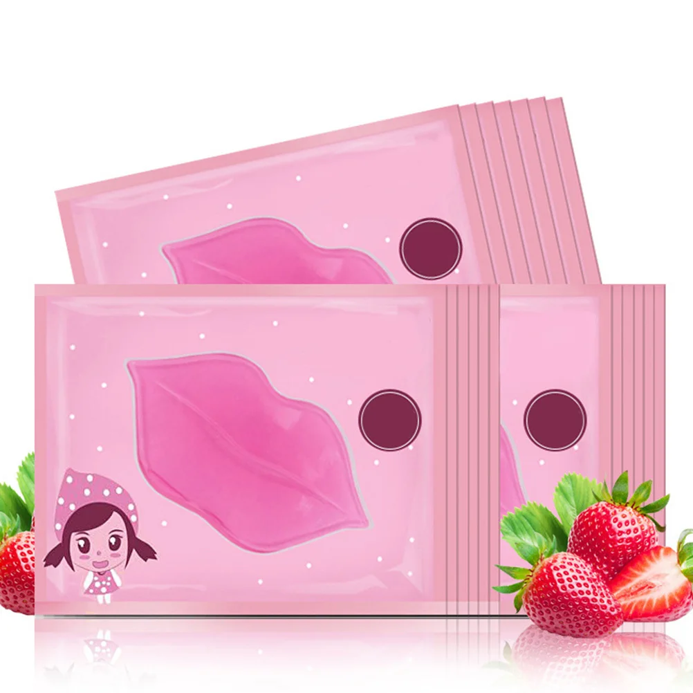 

20Pcs Moisturizing Lip Mask Collagen Gel Crystal Plumper Sleeping Care Pads Hydrating Repair Dry Lips Beauty Supplies
