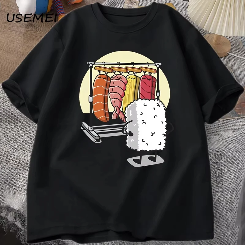 New Sushi Wardrobe T Shirt Women Men Funny High Quality T-shirt Cotton Graphic T Shirts