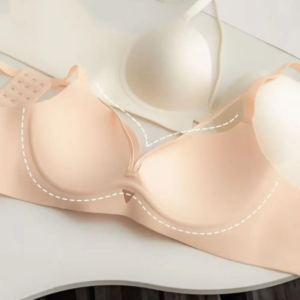 حمالة صدر عصرية 3/4 كوب للنساء ملابس داخلية بدون خياطة على شكل حرف V عميقة على شكل حرف V ملابس داخلية مضادة للترهل حمالة صدر لاسلكية عميقة على شكل حرف V ملابس يومية #2