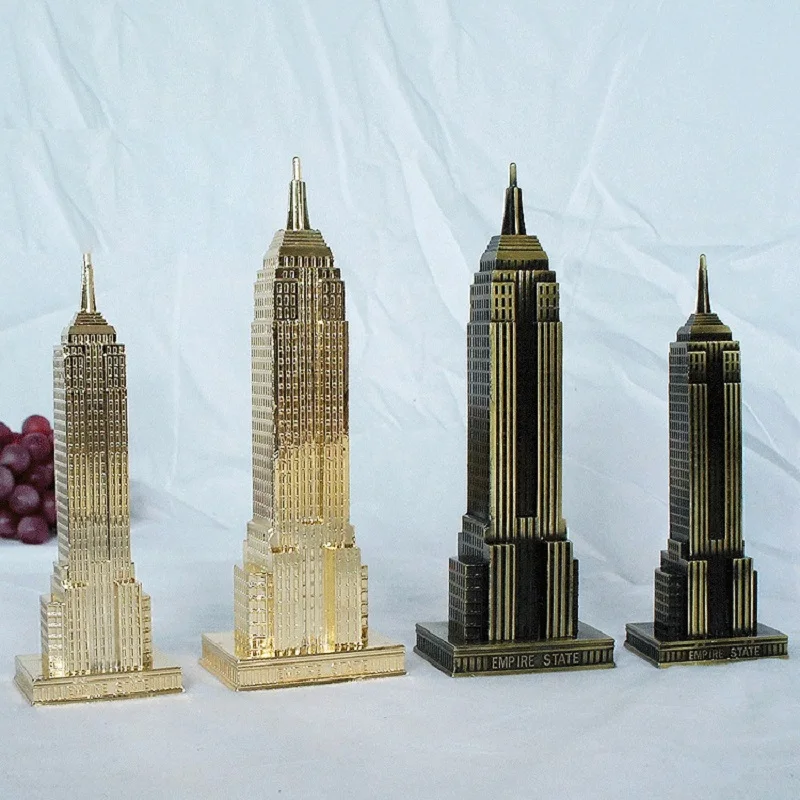 

Simulated Metal Empire State Building New York USA Landmark Building Tourist Souvenir, Home Decor Furnishing Article Gift