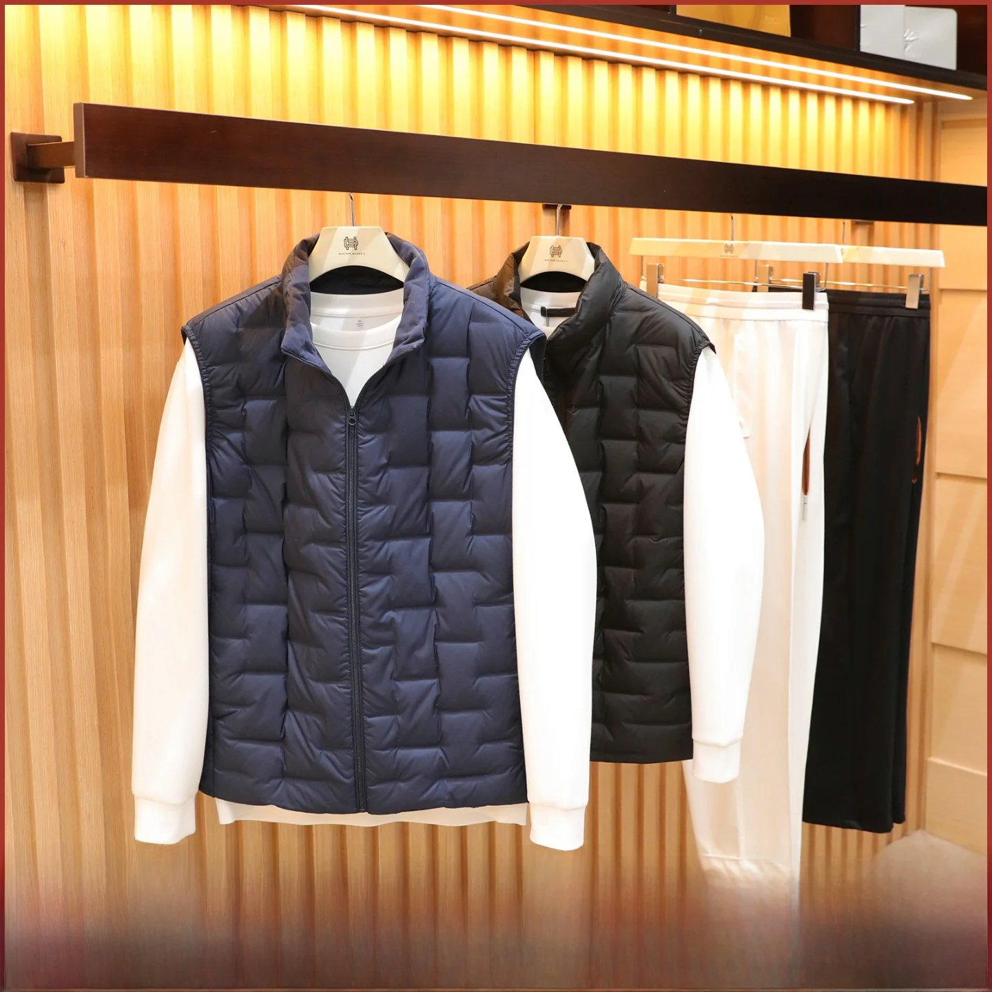 

High-End Outdoor Lightweight down Vest Jaet Zipper Decoration Polyester Fiber Busin Casual Sle Regular Thin