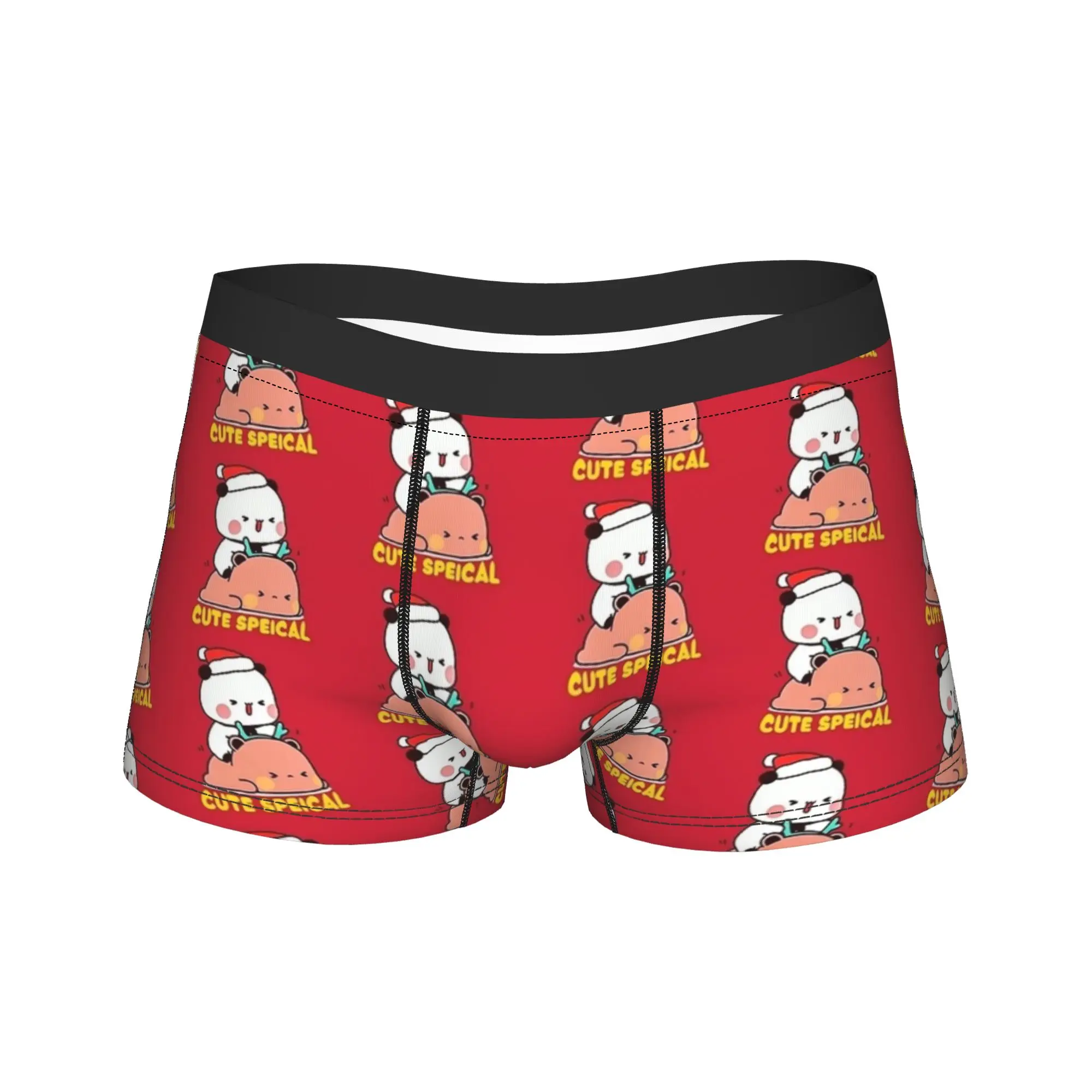 

Bubu Dudu Xmas Cute Bear Celebrate the Holiday Shorts Briefs Underwear High Quality Men's Novelty Boxershorts Oversize Panties
