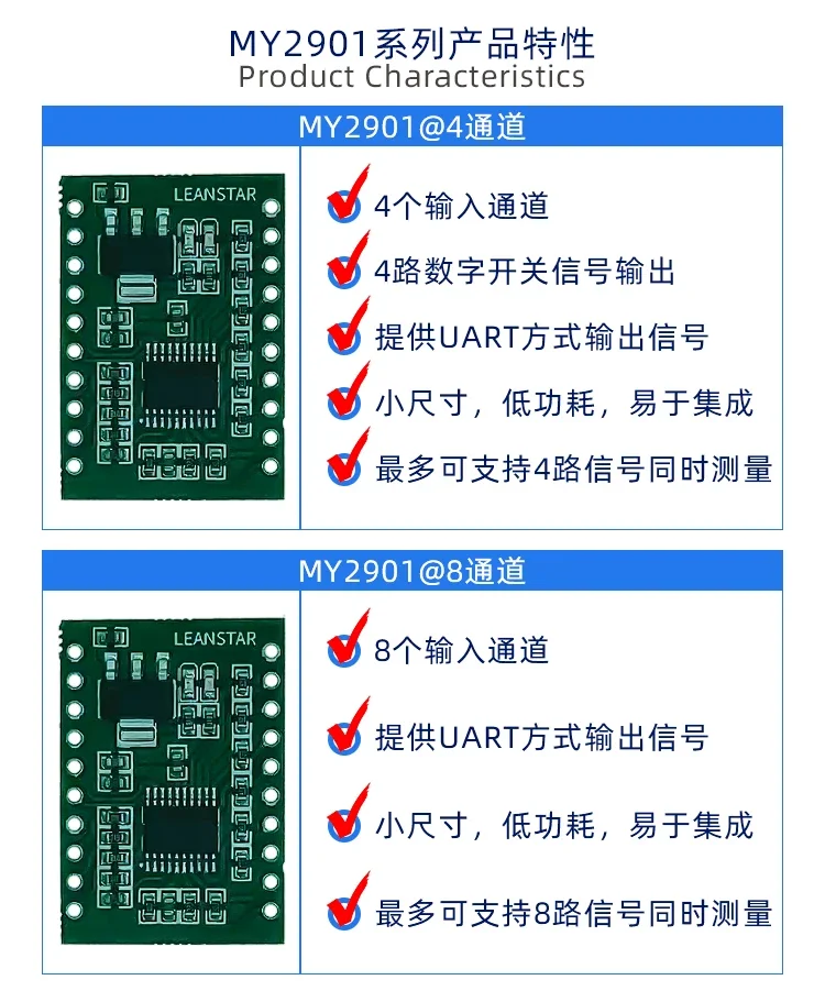 Flexible Thin Film Pressure Sensor MY2901 Digital Conversion Module Multi-channel AD Value Acquisition Serial Port