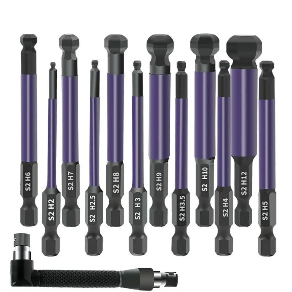 

75mm Ball End Hex Bit with Double-ended Socket Impact Resistant Hexagonal Drill Bit Wear-resistant Durable