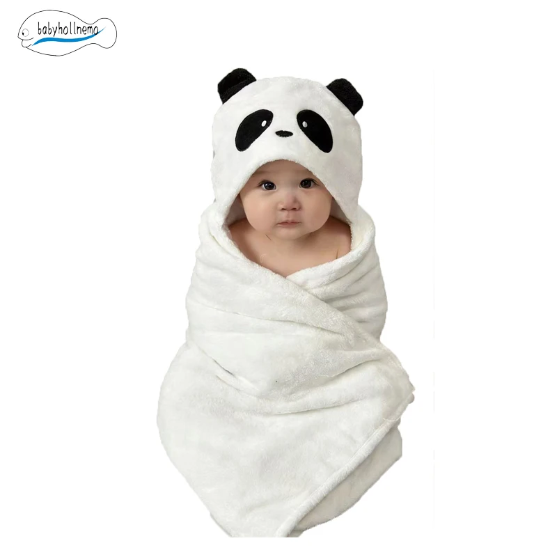Soft Coral Fleecebaby Bath Blanket Absorbent Quick Dry Towel for Home Bathroom Boys Girls