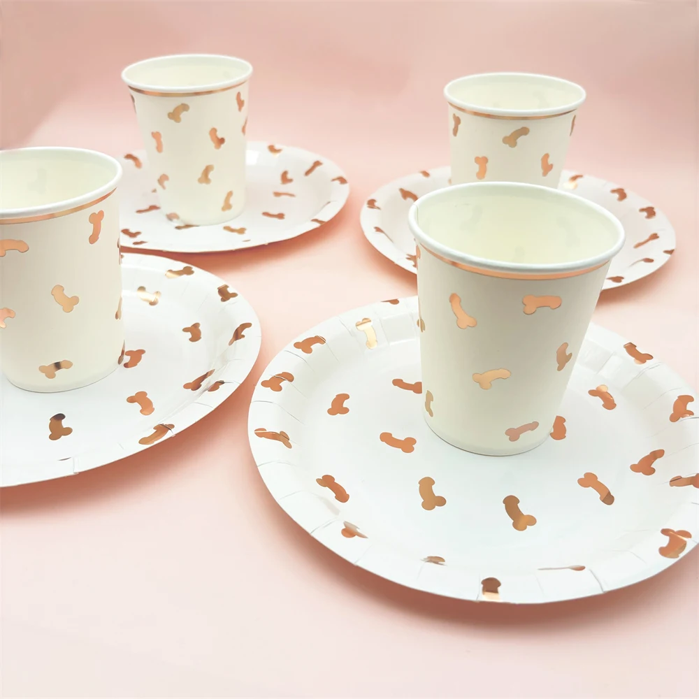 1 حقيبة الطيور ليكون القضيب ويلي الزفاف أطباق ورقية للاستعمال مرة واحدة كأس منديل الزفاف دش العازبة الدجاجة ليلة الطرف الديكور