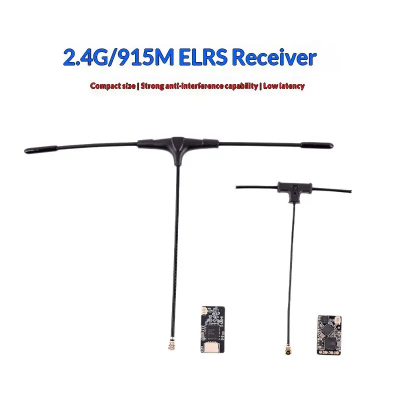 1 Set T-type Antenna ELRS 915MHz/2.4G RX V3.3.0 ExpressLRS Receiver WiFi Upgrade RC FPV Traversing Drone Accessories