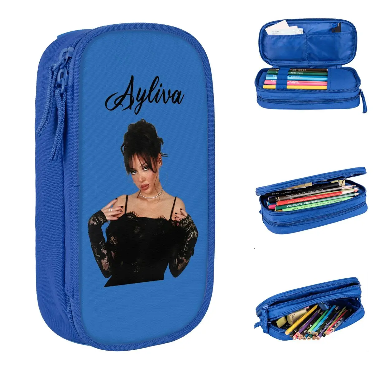 Ayliva In Liebe Tour 2025 مقلمة الحفل المغني البوب الموسيقى قماش صندوق رصاص صبي فتاة العودة إلى المدرسة مقلمة القرطاسية