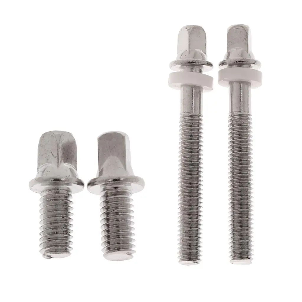 Heavy Duty Drum Bolts Stainless Steel Drum Screws Percussion Instrument Rods for Easy Drum Repairs