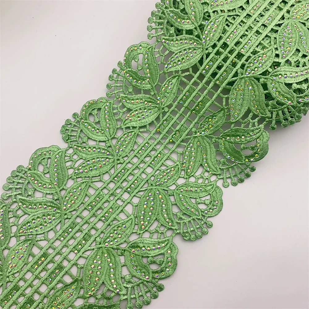 9.5yards New many colors fashion Rhinestone Lace Trim for Wedding dress decoration