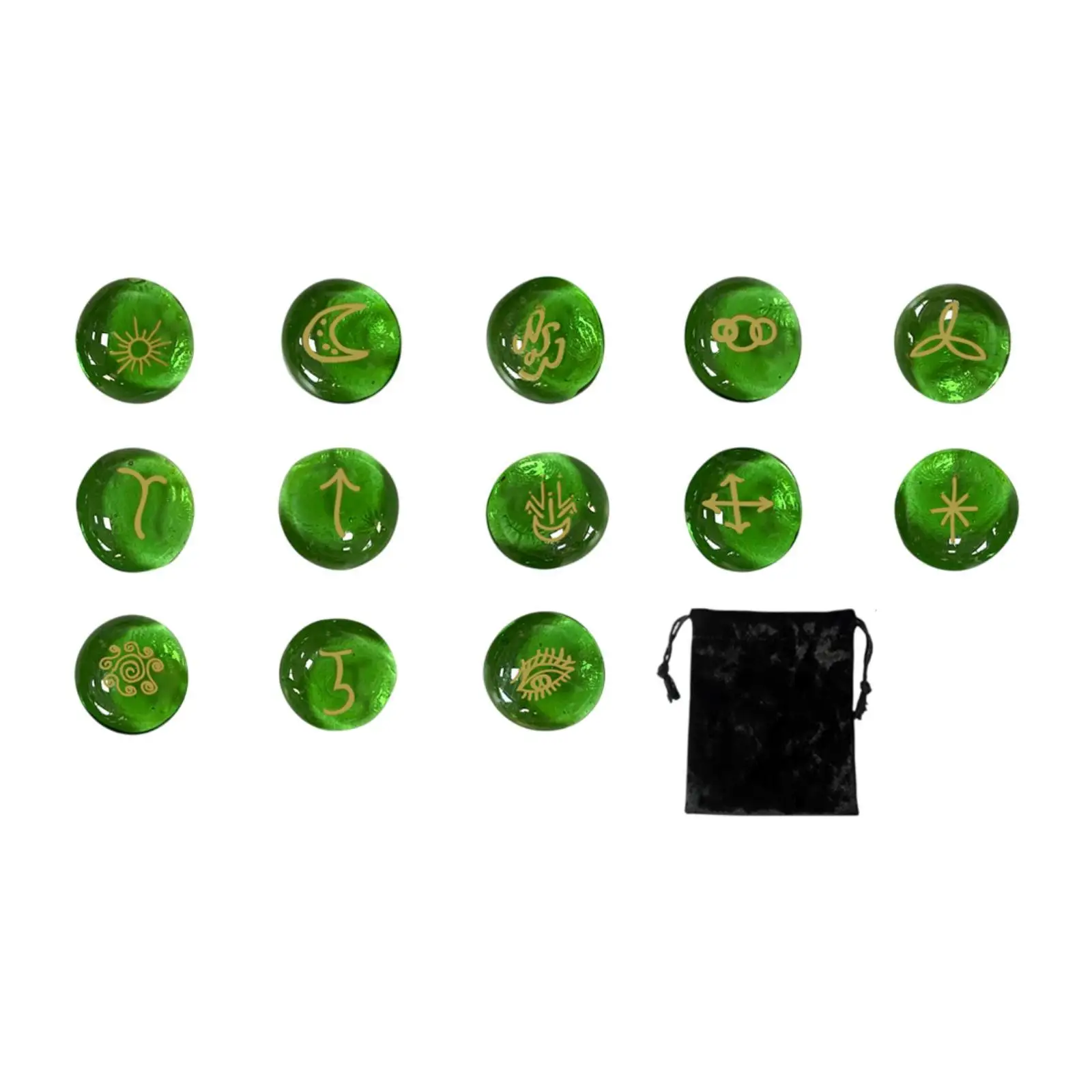 

13Pcs Runes Stones Set with Runes Book Witch Stuff Witch Gift Witches Runes