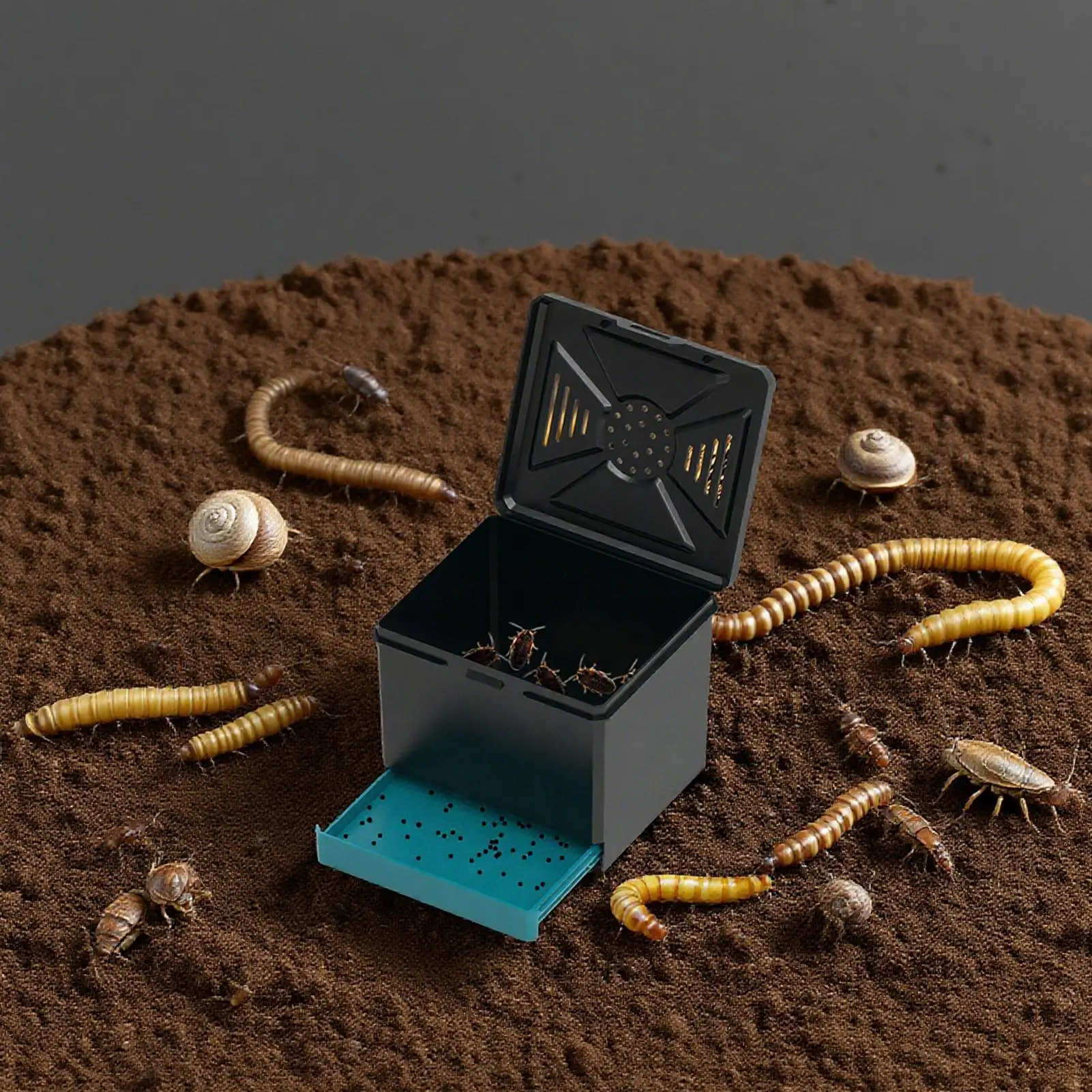 

Small Reptile Enclosure, Praying Mantis Breeding Box Ventilated Habitat for Crickets Beetles Roaches Spiders Scorpions Ants