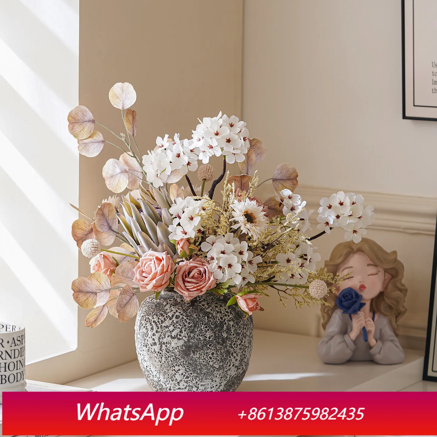 

CX simulation high-end flower arrangement retro wind fake flower ornament