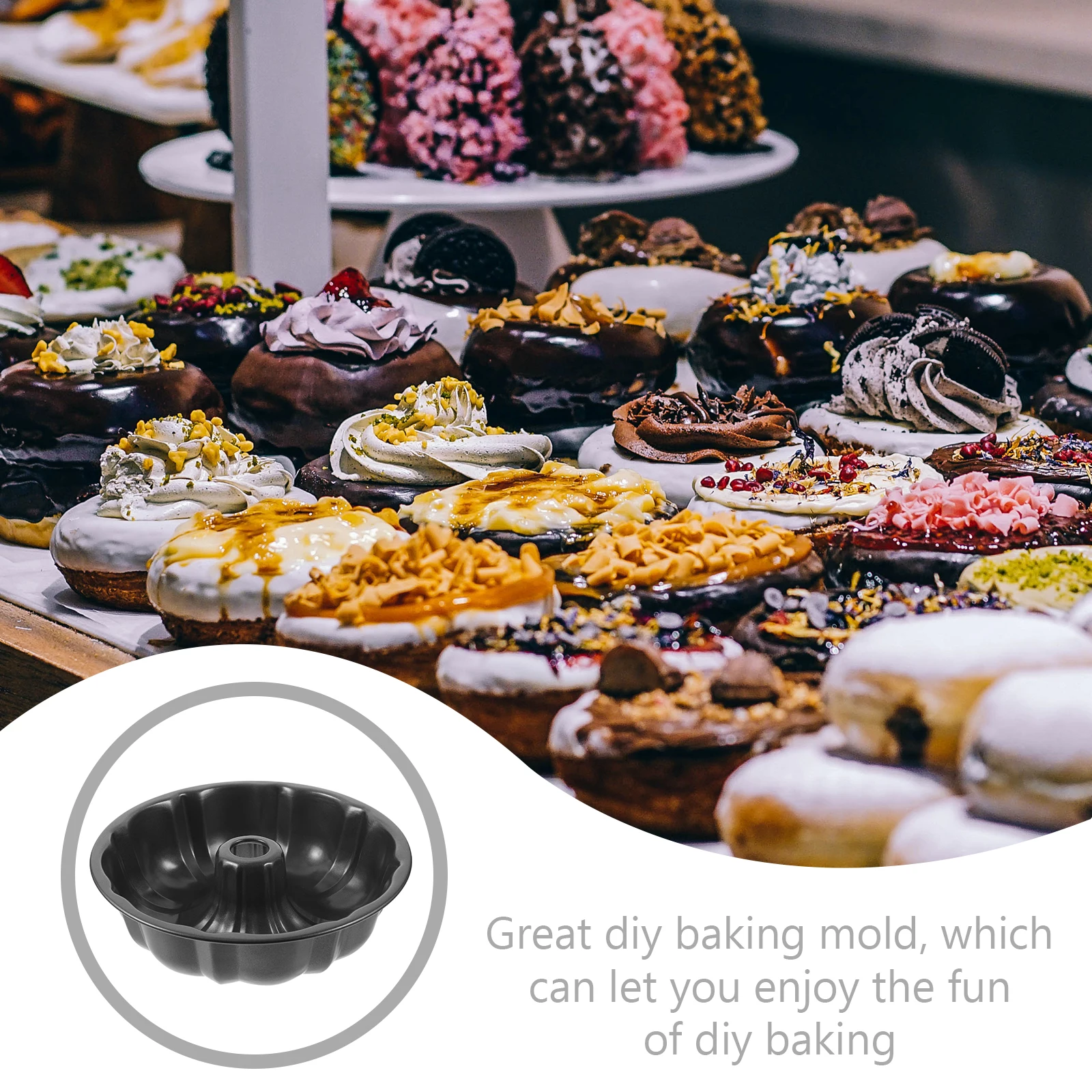 

cake pan multi-function donut mold thick donut mold diy baking mold single donut mold exquisite mold