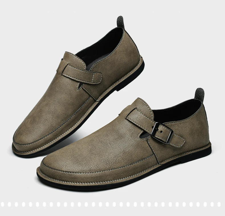 Fashion Trend Man Slip on Shoes Classic Men Summer Loafers Simple Elegantes Driving Shoes Moccasins Genuine Leather Casual Flats