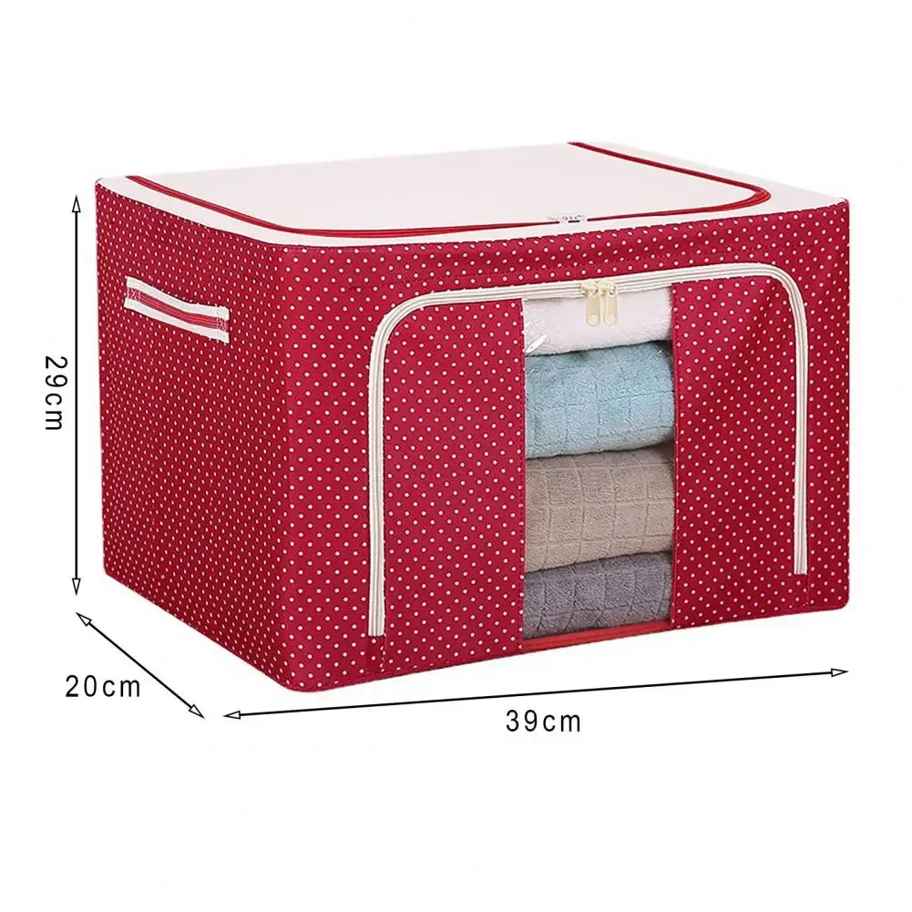 Clothes Storage Bin with Visible Window Large Capacity Zipper Closure Waterproof Stackable Quilt Container Organizer Storage Box