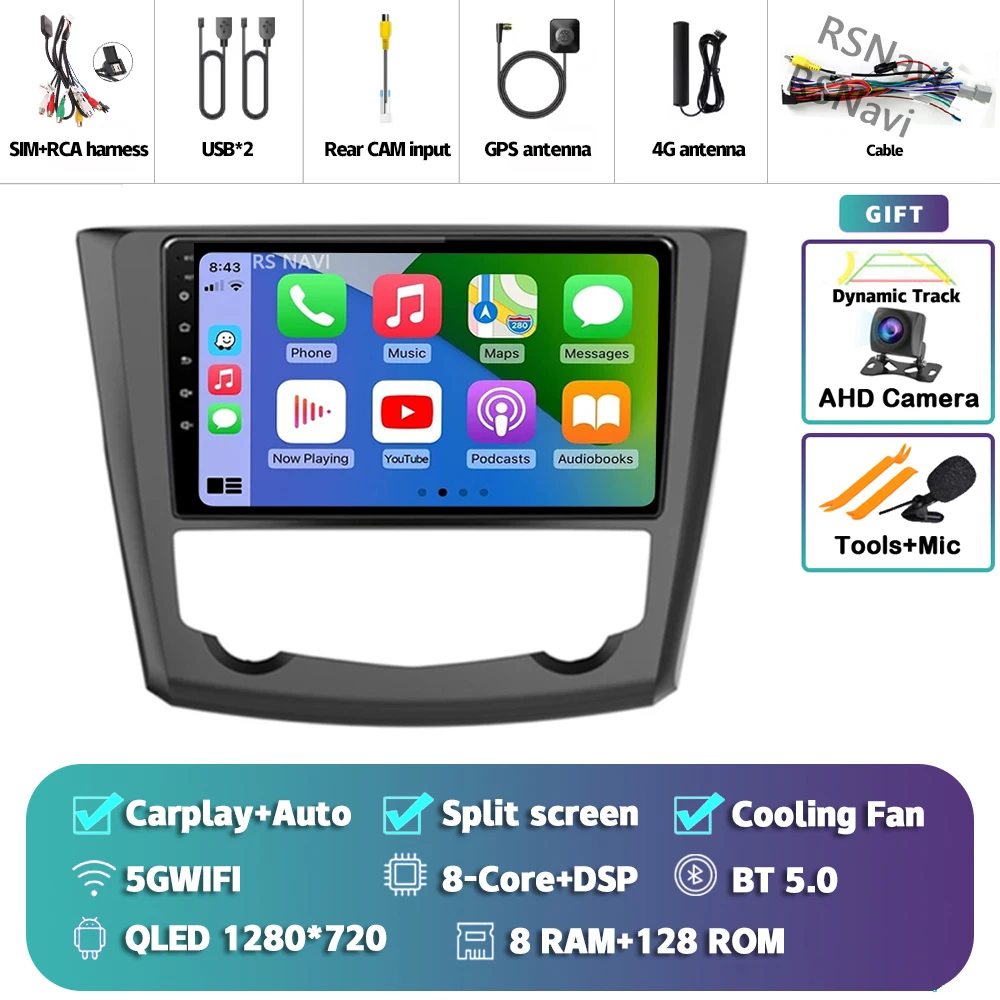 Android 15 Carplay Auto Radio Multimedia Speler Voor Renault Kadjar 2015 2016 2017 2018 2019 2din Autoradio Stereo Head Unit