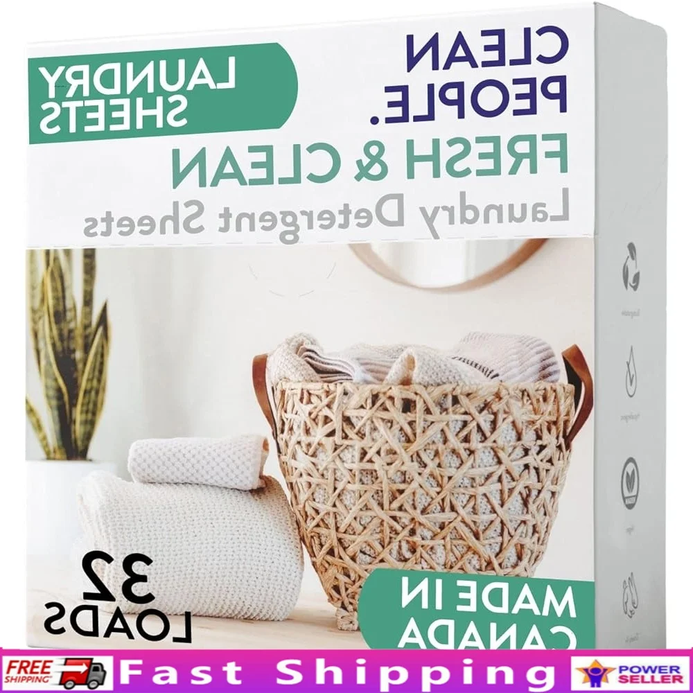 

Листы для стирального порошка, экологически чистые, биоразлагаемые, гипоаллергенные, для борьбы с пятнами, свежий аромат, безопасная чувствительная кожа, 32 упаковки