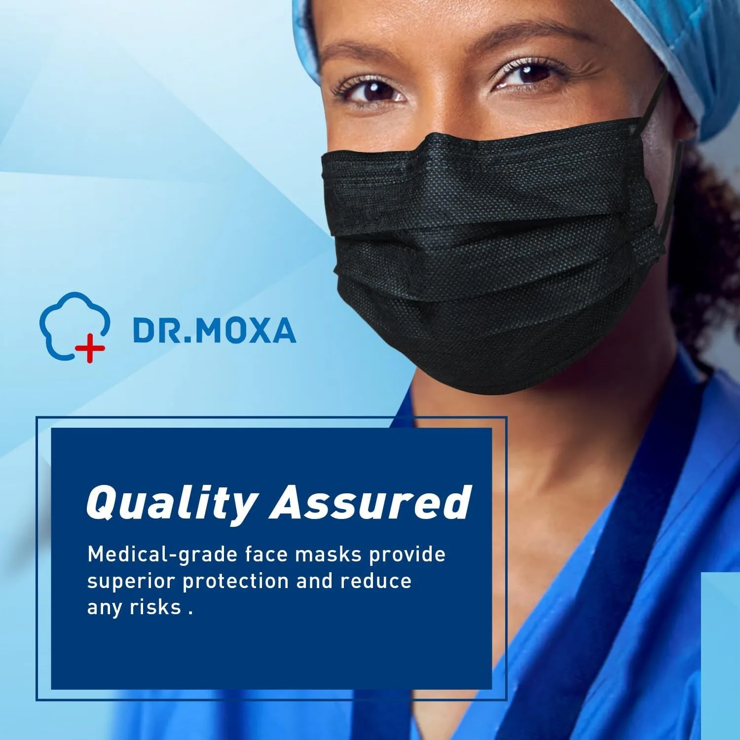 HENGPIN 100/200 قطعة قناع وجه أسود للاستعمال مرة واحدة من الدرجة الطبية حماية من 3 طبقات للبالغين من الرجال والنساء