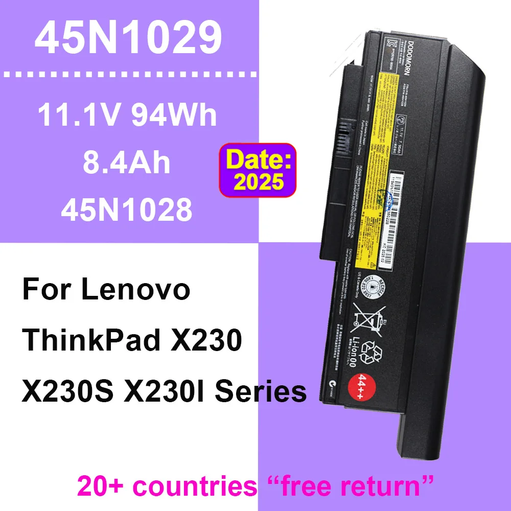 

Аккумулятор для ноутбука Lenovo ThinkPad X230 X230S X230I серии 45N1029 45N1028 45N1025 45N1024 45N1021 45N1020 11,1 В 8400 мАч 44++
