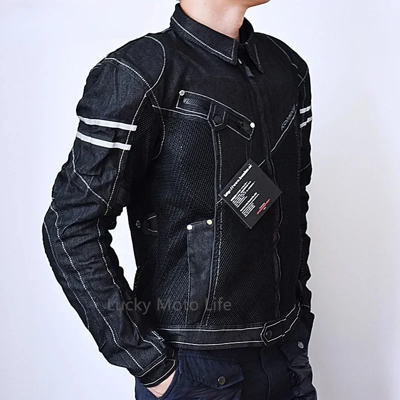 KOMINE JK006 Jacket Spring Breathable Denim Mesh Racing Ride High-performance Drop Resistance Clothing Motorcycle Jacket 10 Sff32275613f045ba9f656e067fc3992b3