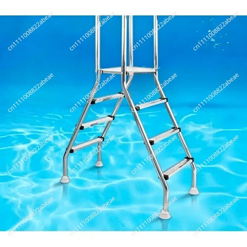 Steps Double Side Ladder for Above Ground Outdoor Swim Pool Stainless Steel Pool Ladder