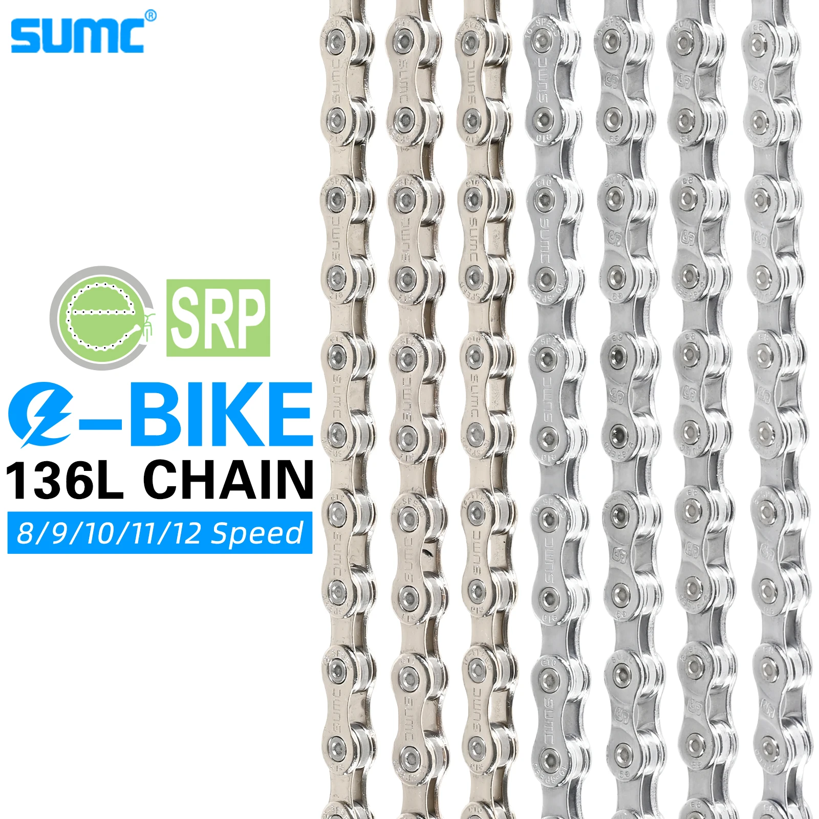 SUMC E-BiKE E8 E9 E10 E11 E12 Chain 8 9 10 11 12 Speeds 136 Links Anti-rust Electric Sport Bicycle eBike Chains Original