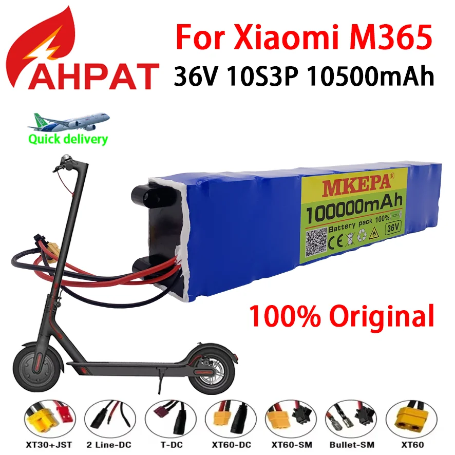 

Air transport New 10S3P 36V 100000mAh 36v Electric Scooter Battery Pack 18650 Lithium M365 Electric Scooter,battery and charger