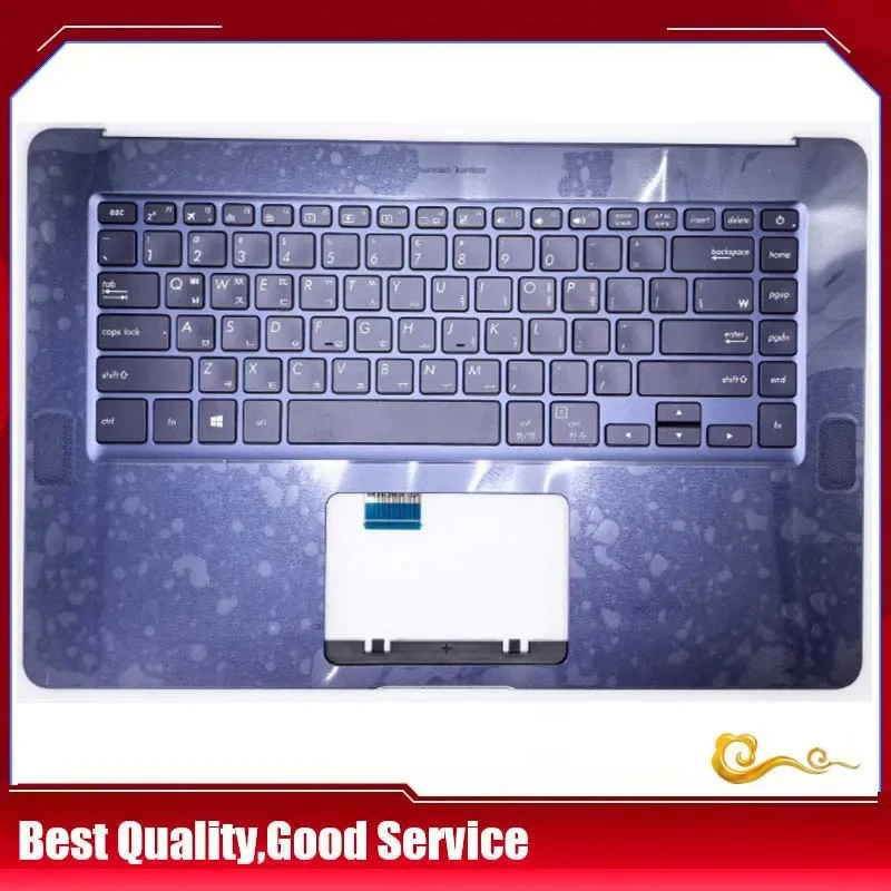 

YUEBEISHENG New/org ForASUS ZenBook UX550 UX550V UX550VE UX550VD palmrest KR Korean Keyboard upper cover Backlight,Blue