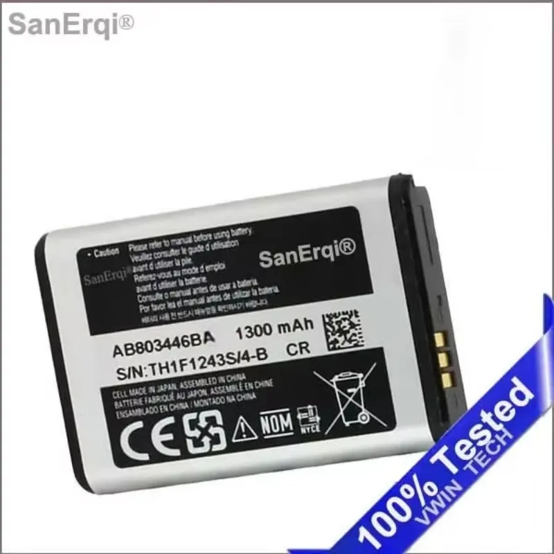 

Совершенно новый аккумулятор емкостью 1300 мАч для Samsung B2710 Solid GT-B2710 Xcover 271, замена арт. AB803446BA AB803446BU