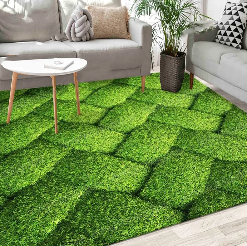 Grüne Gras-Teppiche Grüner Teppich Trendige Teppiche Blumenmuster-Teppiche, Badezimmerteppich Geschenke Haustierfreundlicher Teppich Brautjungfern-Geschenk Geschenk-Teppich Dekoration