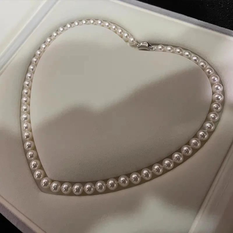 Natural Freshwater Pearl Necklace 8-9mm Circle