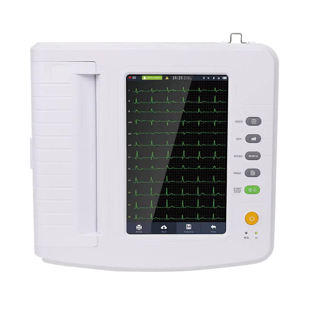 

Ekg-ecg-machines12 channel Portable ecg monitor electrocardiography machine ekg machines TOUCH USB software interpretation Print