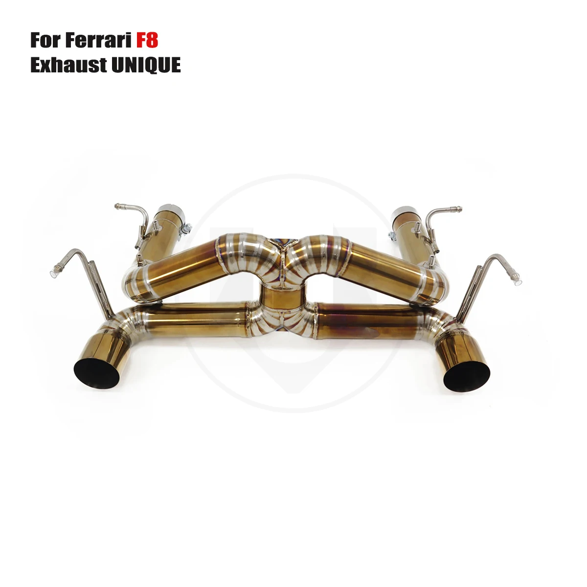 UNIQUE Titanium Alloy Exhaust Downpipe Modified for Ferrari F8 3.9T Auto Replacement Modification Electronic Valve