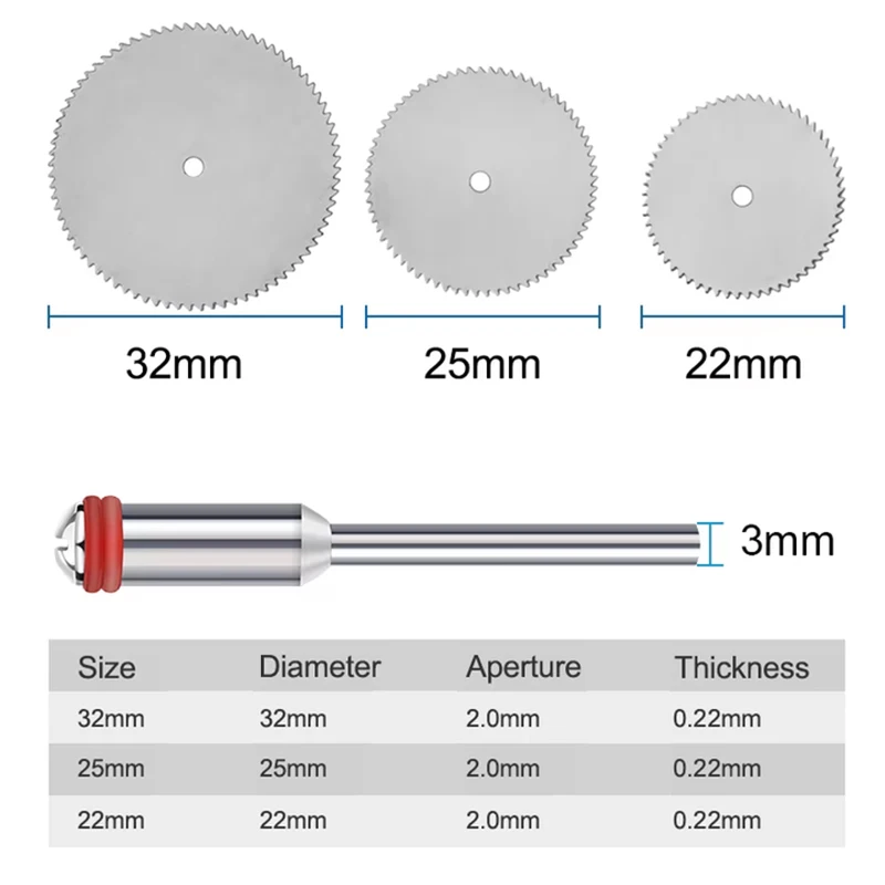CMCP 22/25/32mm Mini Cutting Disc Stainless Steel Cutting Wheel Circular Saw Blade For Dremel Rotary Tool For Wood Plastic Metal