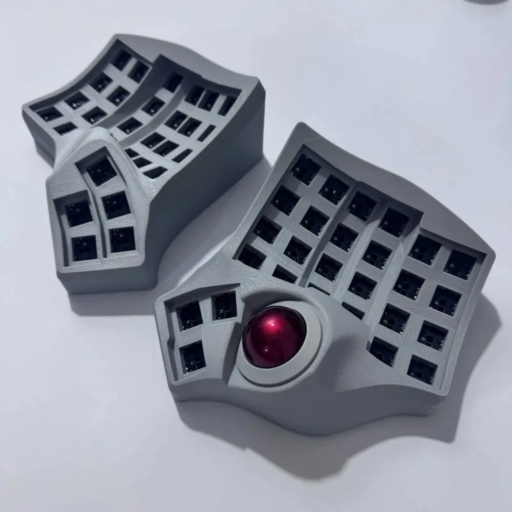 Charybdis Wireless Split Keyboard Kit Custom Wired Hotswap 4x6 with Plam Rest/stand/Trackball Game Mechanical Keyboard Accessory